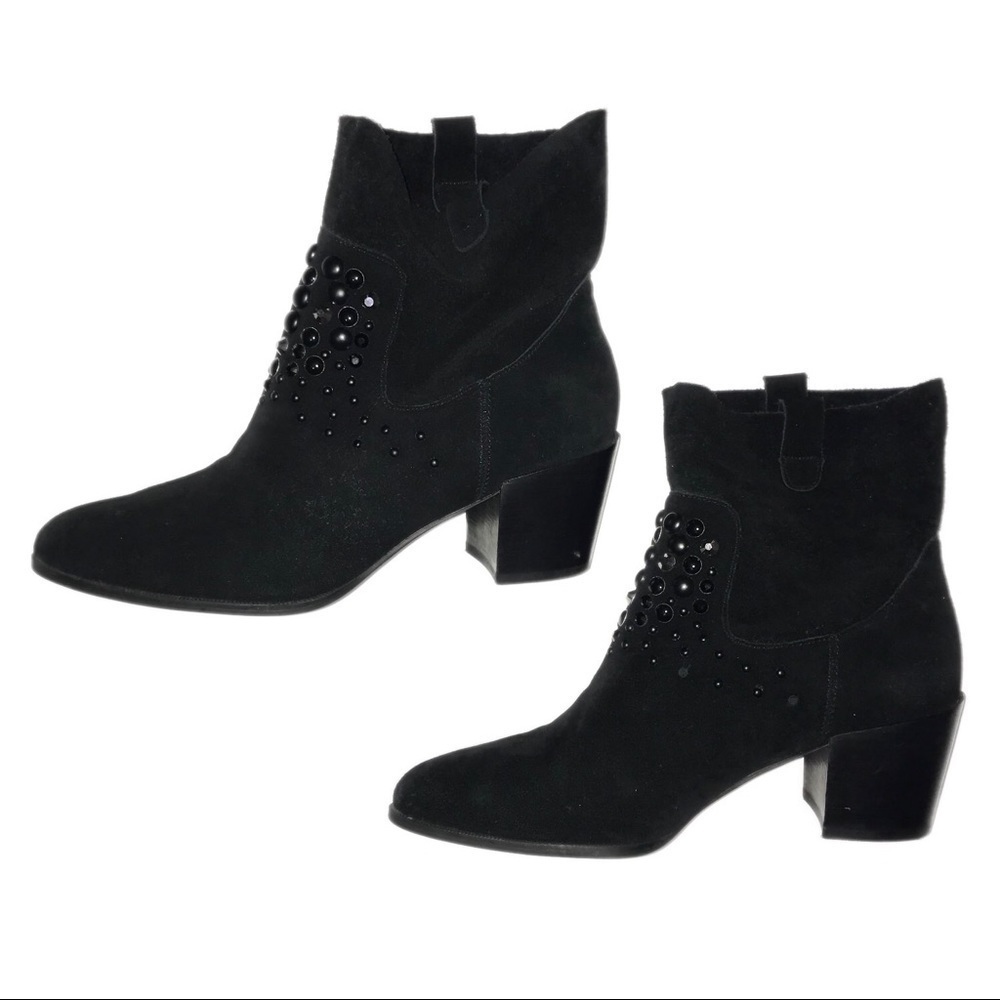 Anne Klein Guinn Embellish Stud Suede Bootie 7.5 - Picture 5 of 10